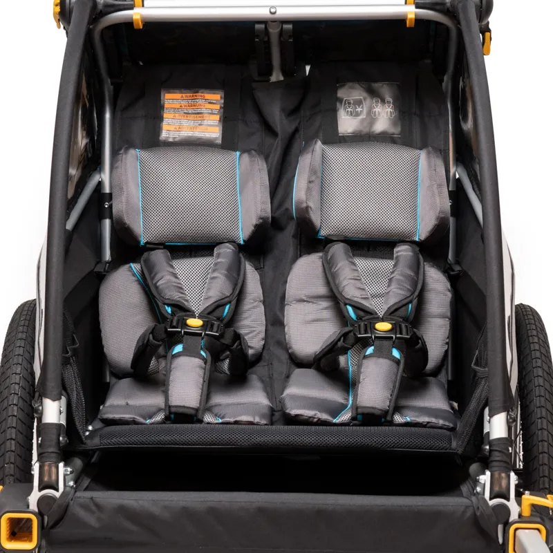 Burley DLite X Child Double Trailer/Stroller - Aqua-5