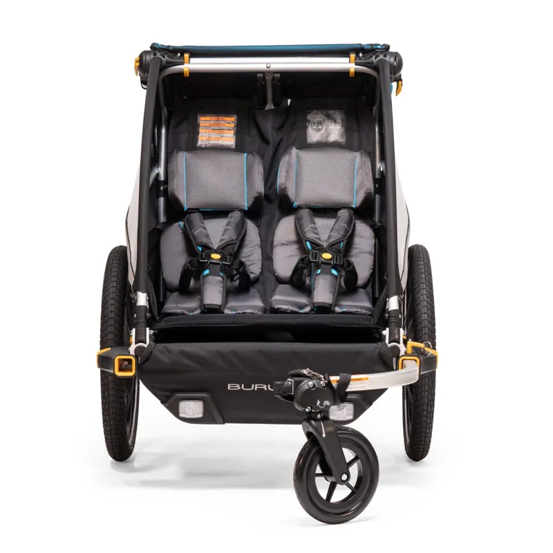 Burley DLite X Child Double Trailer/Stroller - Aqua-2