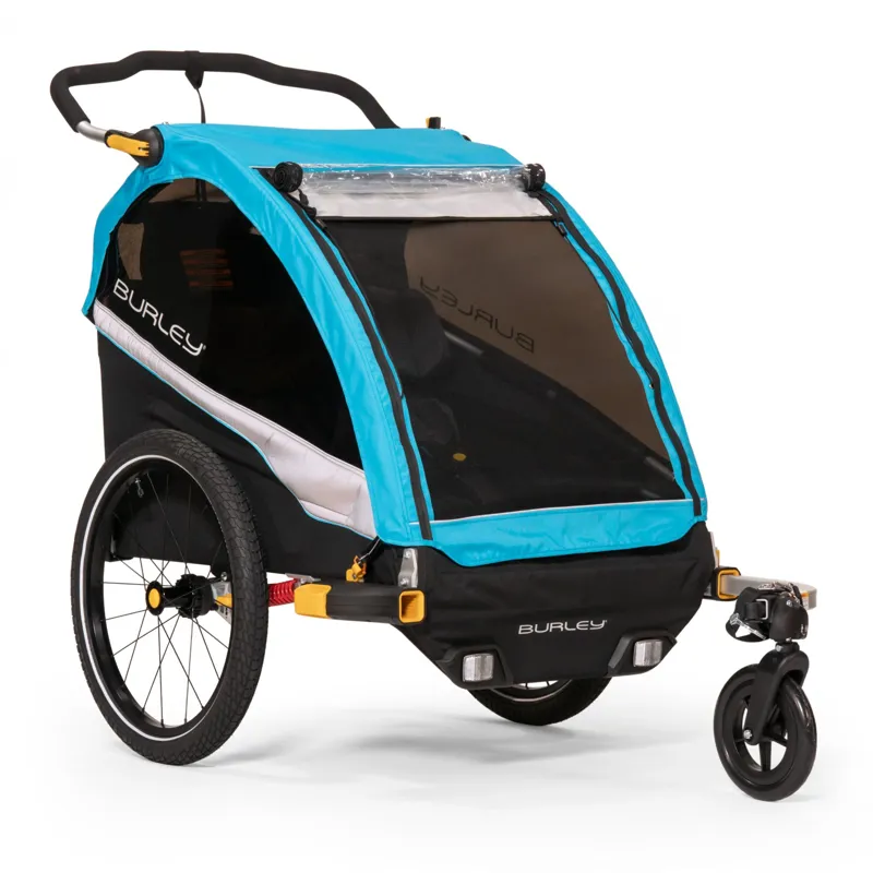 Burley DLite X Child Double Trailer/Stroller - Aqua