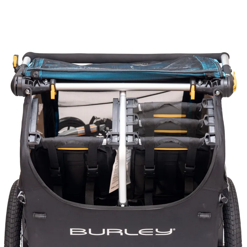 Burley DLite X Child Double Trailer/Stroller - Aqua-8