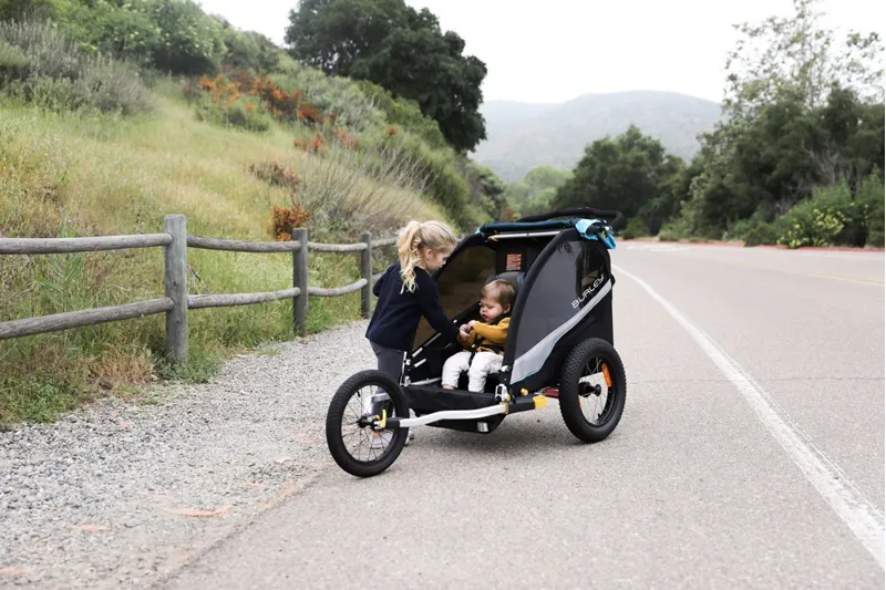 Burley DLite X Child Double Trailer/Stroller - Aqua-12