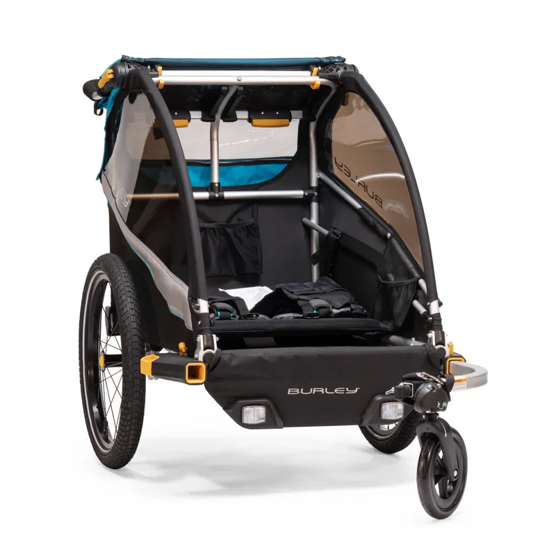 Burley DLite X Child Double Trailer/Stroller - Aqua-10
