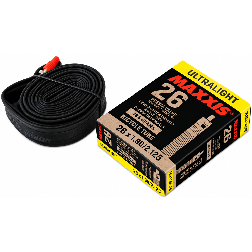 uPRISE Bikes Maxxis Ultralight 26 x 1.90 - 2.125 Inch Inner Tube - Presta | Price match, 365 day returns, 18-Month Warranty, Finance Available & Free UK Delivery