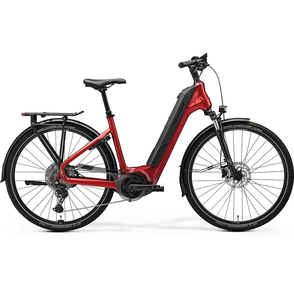 uPRISE Bikes Merida eFloat City 600 EQ 2026 Electric Hybrid Bike - Dark Strawberry | Price match, 365 day return s, 18-Month Warranty, Finance Available & Free UK Delivery