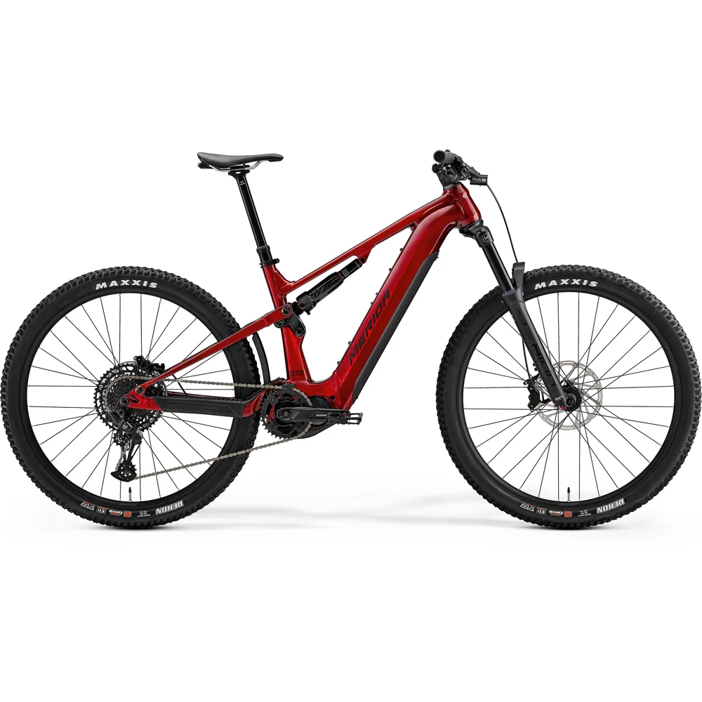 uPRISE Bikes Merida eOne-Forty 675 2024 Electric Mountain Bike - Red/Black | Price match, 365 day return s, 18-Month Warranty, Finance Available & Free UK Delivery