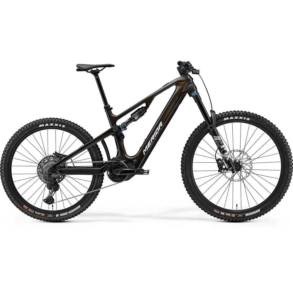uPRISE Bikes Merida eOne-Sixty 7000 27.5/29er 2024 Carbon Electric MTB -Gold/Silver | Price match, 365 day return s, 18-Month Warranty, Finance Available & Free UK Delivery