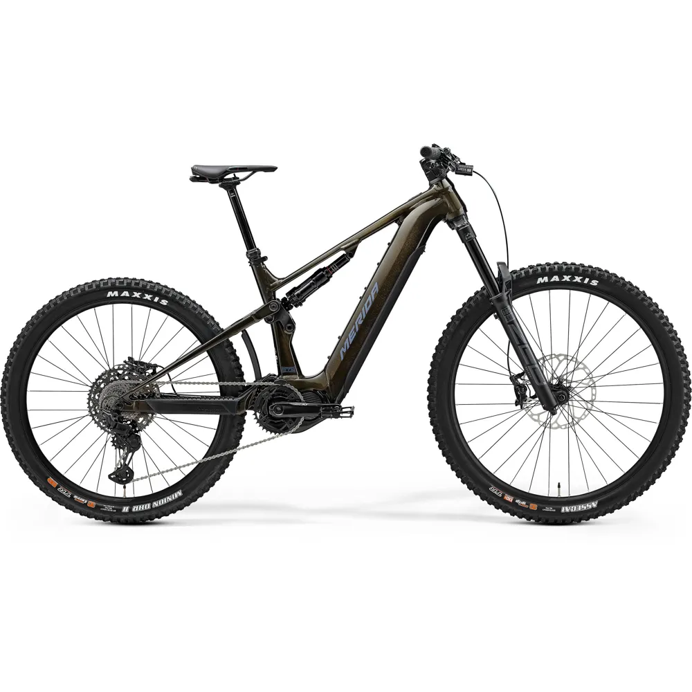 uPRISE Bikes Merida eOne-Sixty 875 2025 Electric Full Suspension MTB - Gold/Grey | Price match, 365 day return s, 18-Month Warranty, Finance Available & Free UK Delivery