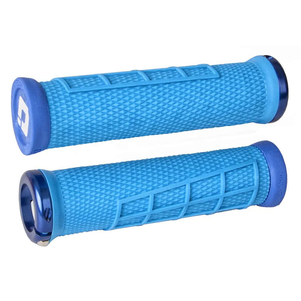 uPRISE Bikes ODI Elite Flow MTB Lock-On Grips - 130mm - Blue | Price match, 365 day return s, 18-Month Warranty, Finance Available & Free UK Delivery