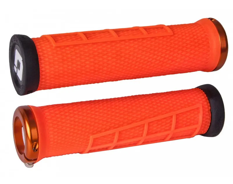 ODI Elite Flow MTB Lock-On Grips - 130mm - Orange-1