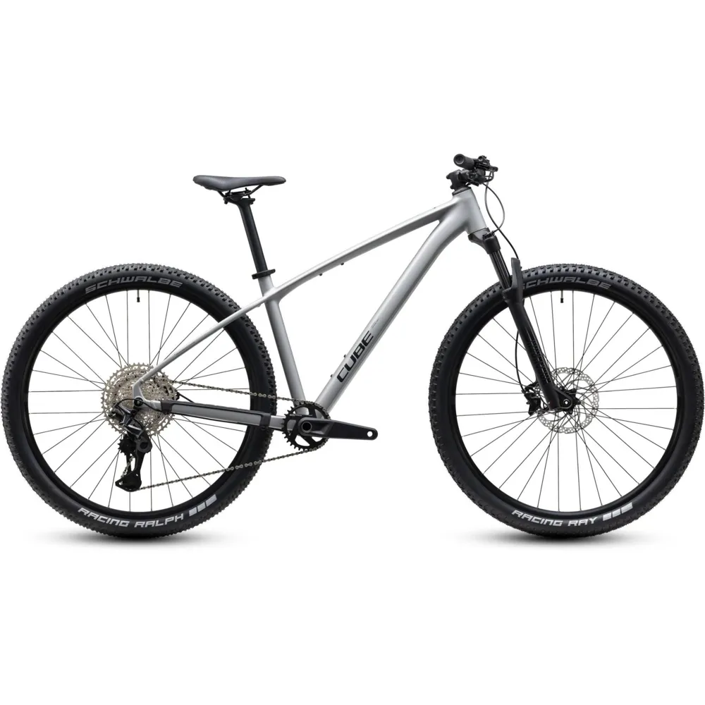 uPRISE Bikes Cube Reaction Pro 2027 Hardtail Mountain Bike - Platinum/Black | Price match, 365 day returns, 18-Month Warranty, Finance Available & Free UK Delivery