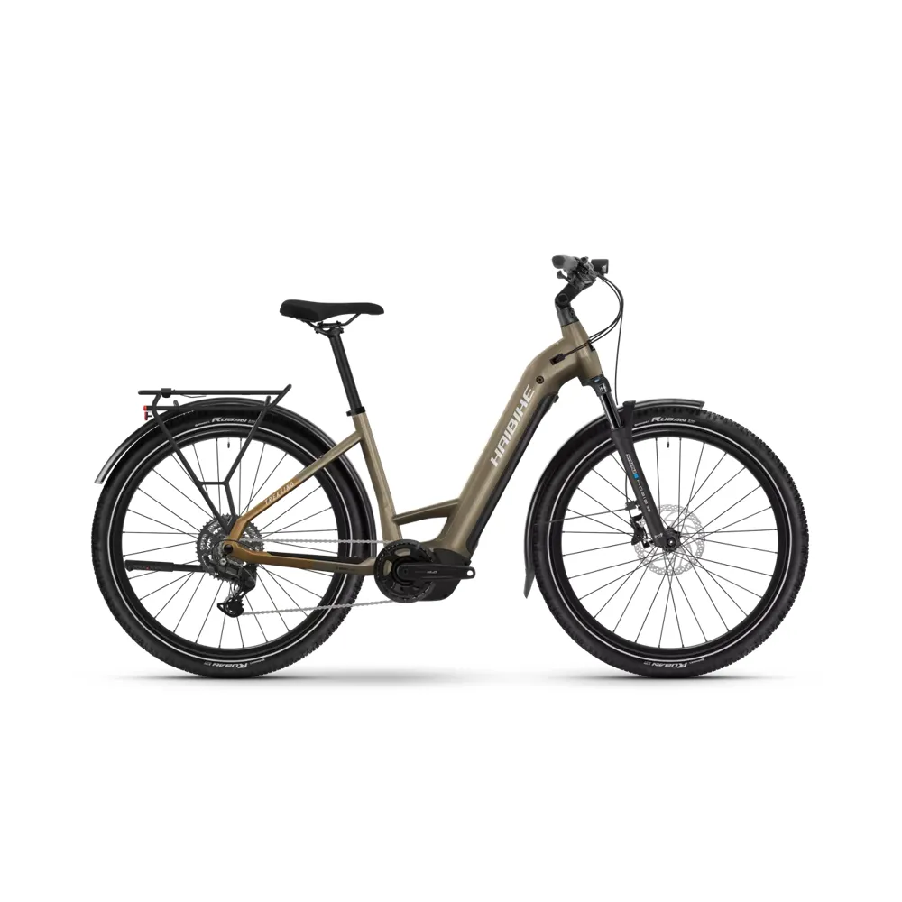 uPRISE Bikes Haibike Trekking 6.5 Lowstep 2025 Electric Hybrid Bike - Toffee/Sand | Price match, 365 day return s, 18-Month Warranty, Finance Available & Free UK Delivery