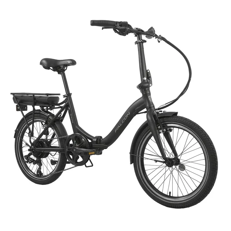 Falcon Breeze Low Step Electric Folding Bike - Black-1