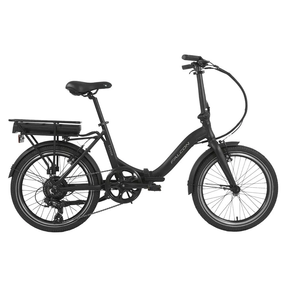 uPRISE Bikes Falcon Breeze Low Step Electric Folding Bike - Black | Price match, 365 day returns, 18-Month Warranty, Finance Available & Free UK Delivery
