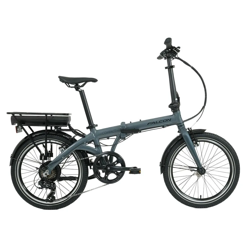 uPRISE Bikes Falcon Compact 20w 2026 Electric Folding Bike - Grey | Price match, 365 day returns, 18-Month Warranty, Finance Available & Free UK Delivery