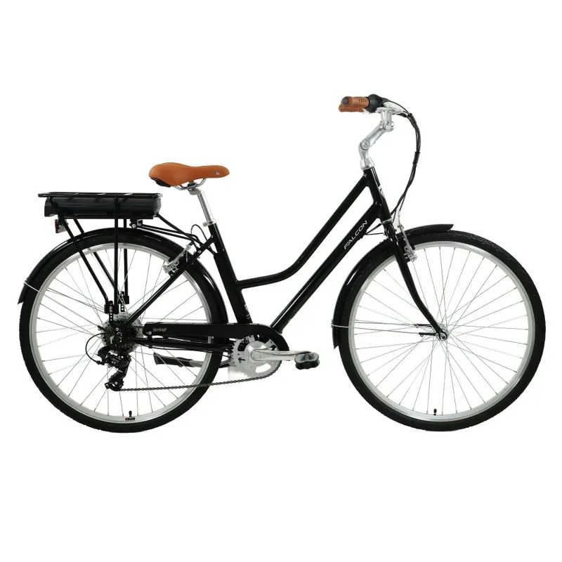 Falcon Heritage Low Step 360wh 2026 Electric Hybrid Bike - Black