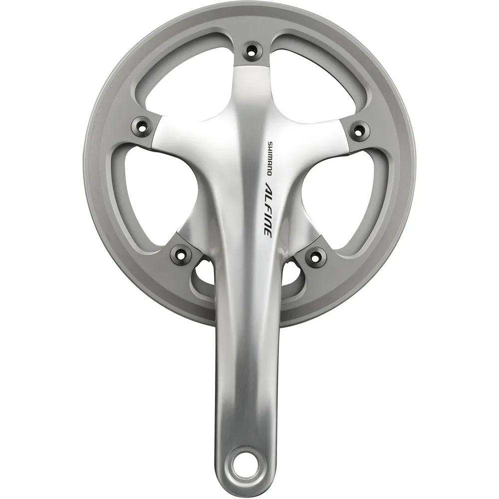uPRISE Bikes Shimano FC-S501 Alfine 2-Piece Chainset with Single Chain Guard - Silver | Price match, 365 day return s, 18-Month Warranty, Finance Available & Free UK Delivery