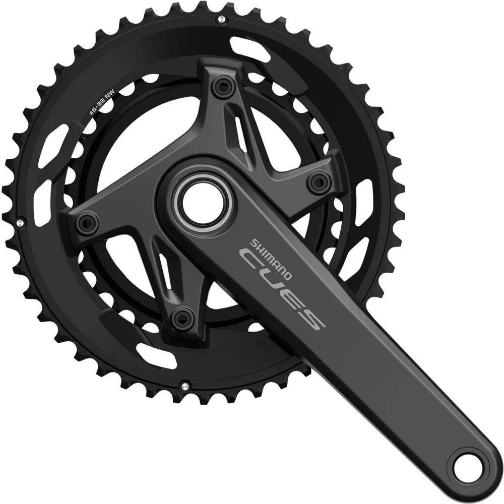uPRISE Bikes Shimano FC-U6030-2 CUES 9/10 Speed 2 Piece Design Chainset - Black | Price match, 365 day return s, 18-Month Warranty, Finance Available & Free UK Delivery