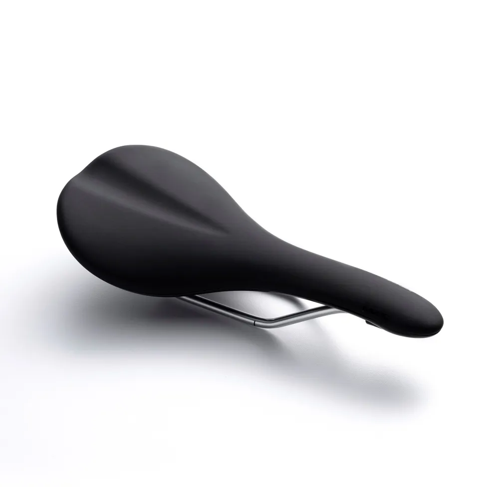 uPRISE Bikes Fabric  FSD-11 Scoop Race Flat Titanium Rail Saddle - Black | Price match, 365 day return s, 18-Month Warranty, Finance Available & Free UK Delivery