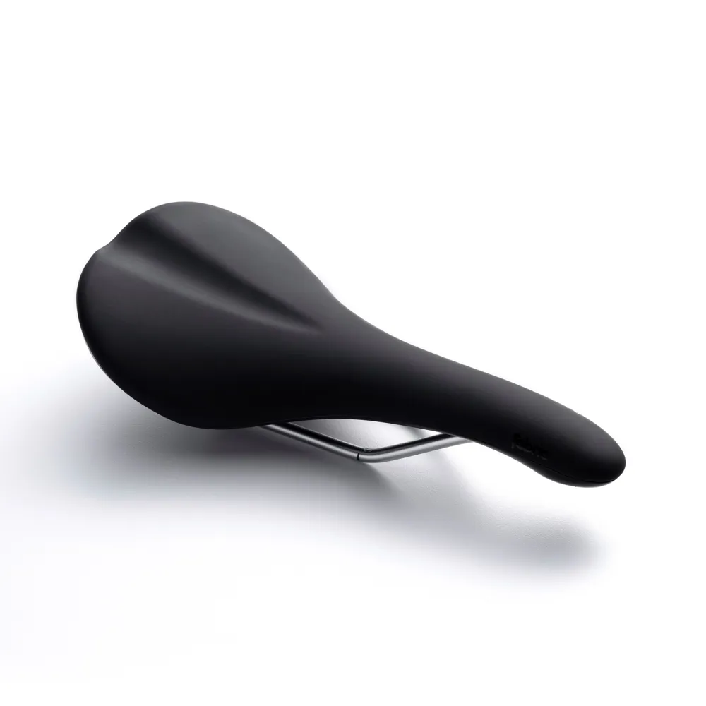 uPRISE Bikes Fabric  FSD-12 Scoop Elite Shallow CroMo Rail Saddle - Black | Price match, 365 day return s, 18-Month Warranty, Finance Available & Free UK Delivery