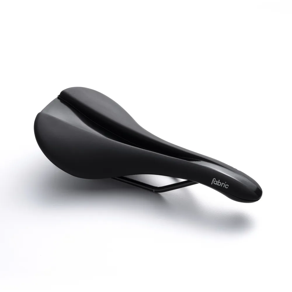 uPRISE Bikes Fabric FSD-21 Line Sport Shallow Steel Rail Saddle - Black | Price match, 365 day return s, 18-Month Warranty, Finance Available & Free UK Delivery