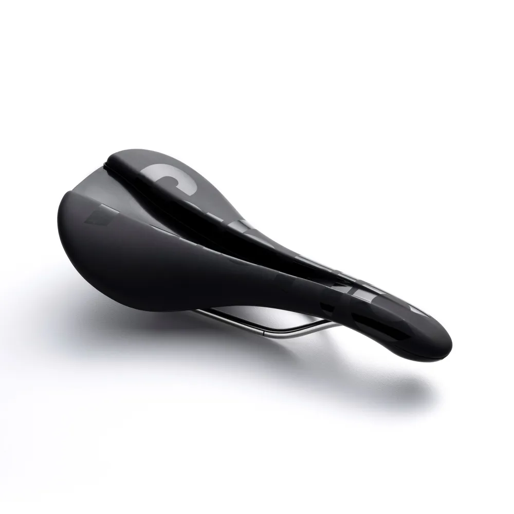uPRISE Bikes Fabric FSD-21 Line Race Shallow Titanium Rail Saddle - Black | Price match, 365 day return s, 18-Month Warranty, Finance Available & Free UK Delivery