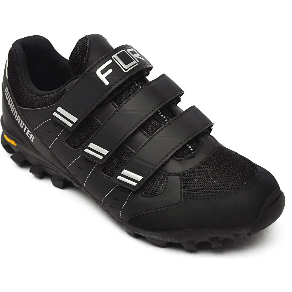 uPRISE Bikes FLR Bushmaster MTB/Trail Shoes - Black/Silver | Price match, 365 day return s, 18-Month Warranty, Finance Available & Free UK Delivery
