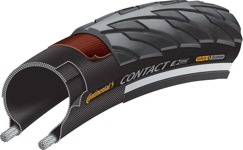 Continental Contact Reflective 20 inch Tyre - Black - 20 x 1.4 inch-1