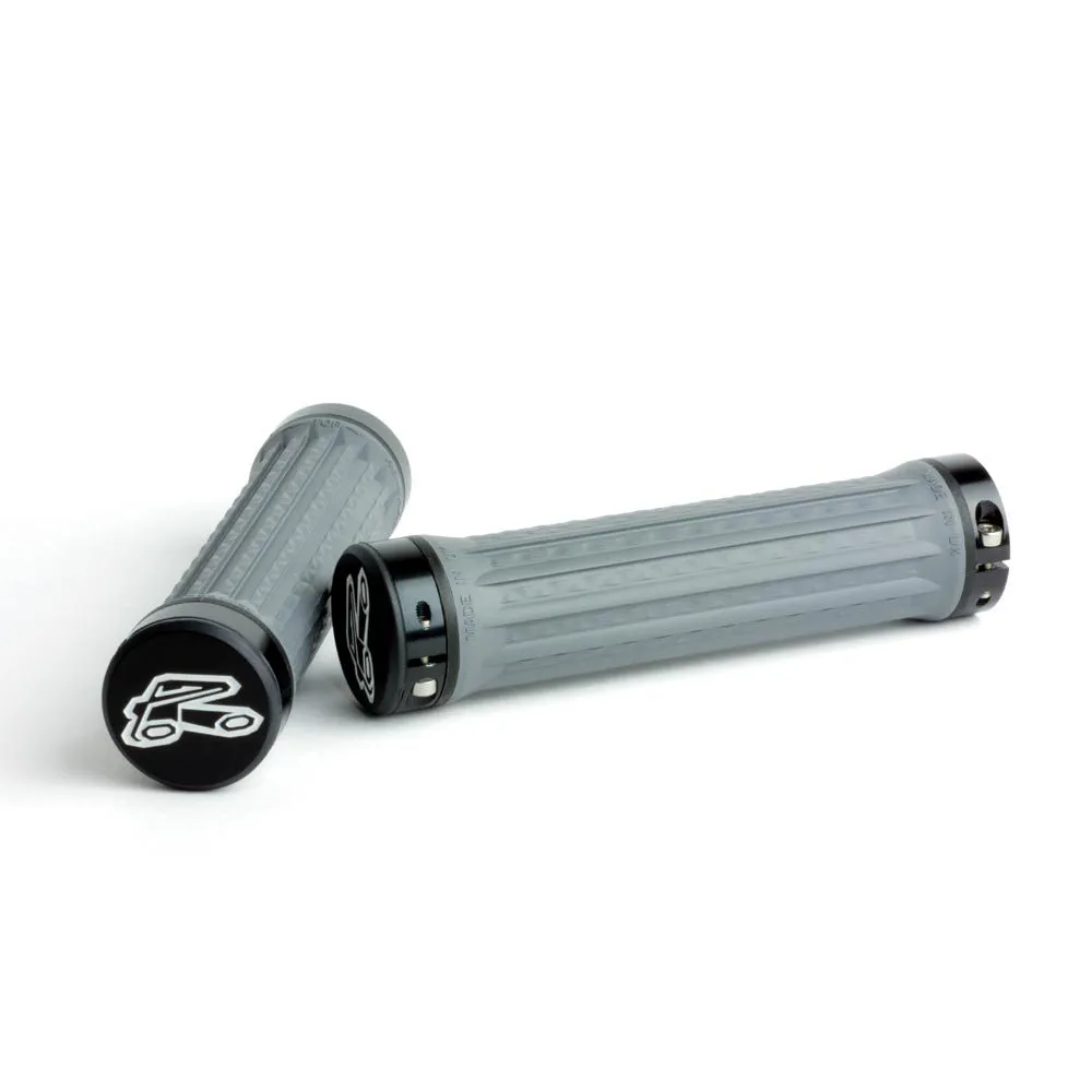 uPRISE Bikes Renthal Traction Lock-On MTB Grips - Med Grey - 130mm | Pair | Price match, 365 day return s, 18-Month Warranty, Finance Available & Free UK Delivery