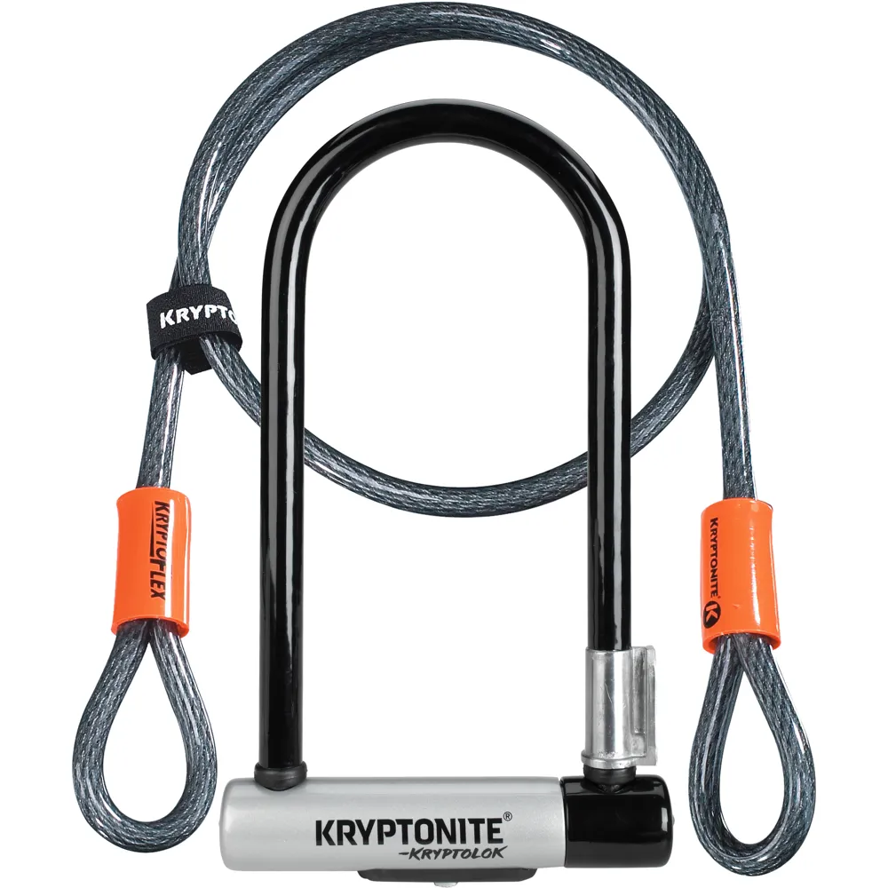 uPRISE Bikes Kryptonite Kryptolok Standard U-Lock with 4 Foot Kryptoflex Cable | Price match, 365 day return s, 18-Month Warranty, Finance Available & Free UK Delivery