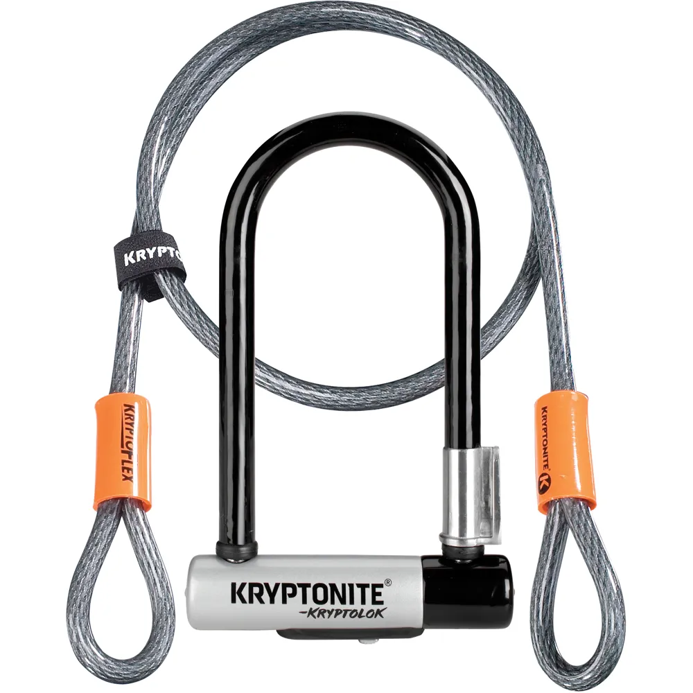 uPRISE Bikes Kryptonite Kryptolok Mini U-Lock With 4ft Cable - Gold Sold Secure | Price match, 365 day return s, 18-Month Warranty, Finance Available & Free UK Delivery