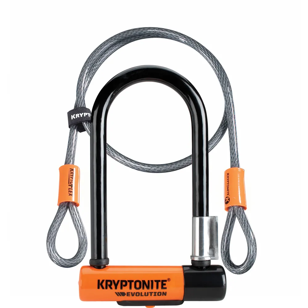 uPRISE Bikes Kryptonite Evolution Mini 7 Lock with 4ft Cable - Sold Secure Gold | Price match, 365 day return s, 18-Month Warranty, Finance Available & Free UK Delivery