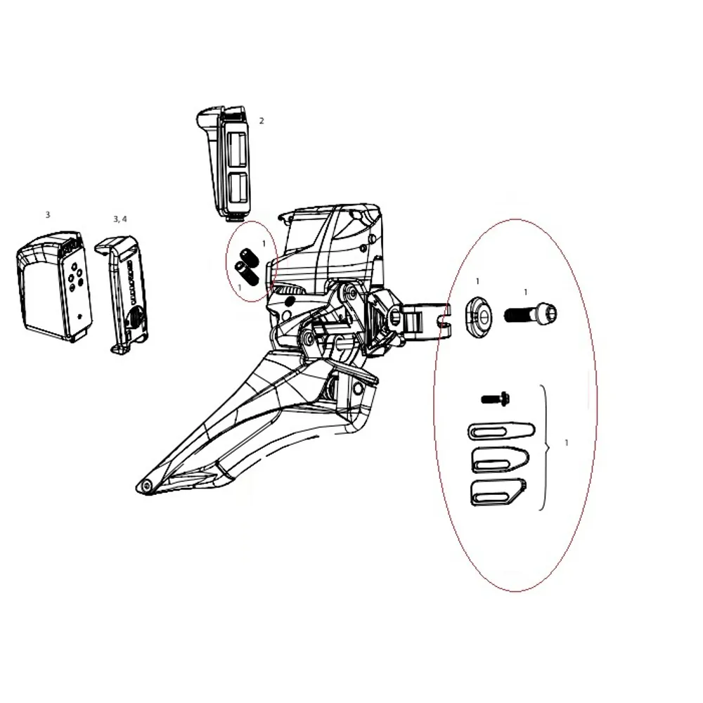 uPRISE Bikes Sram SRAM Red eTAP Front Derailleur Spare Parts Kit | Price match, 365 day return s, 18-Month Warranty, Finance Available & Free UK Delivery