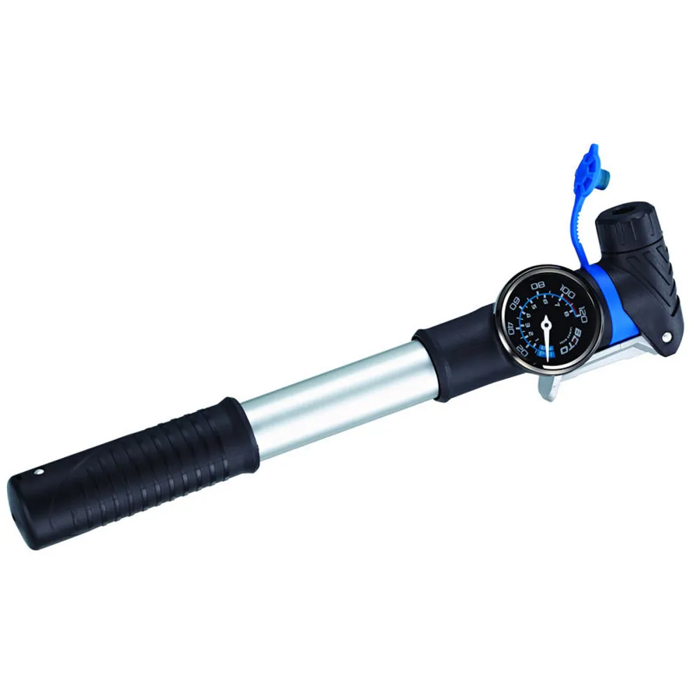 uPRISE Bikes Beto CAH033AG TwoWay Alloy Mini Pump with Gauge - 100psi | Price match, 365 day return s, 18-Month Warranty, Finance Available & Free UK Delivery