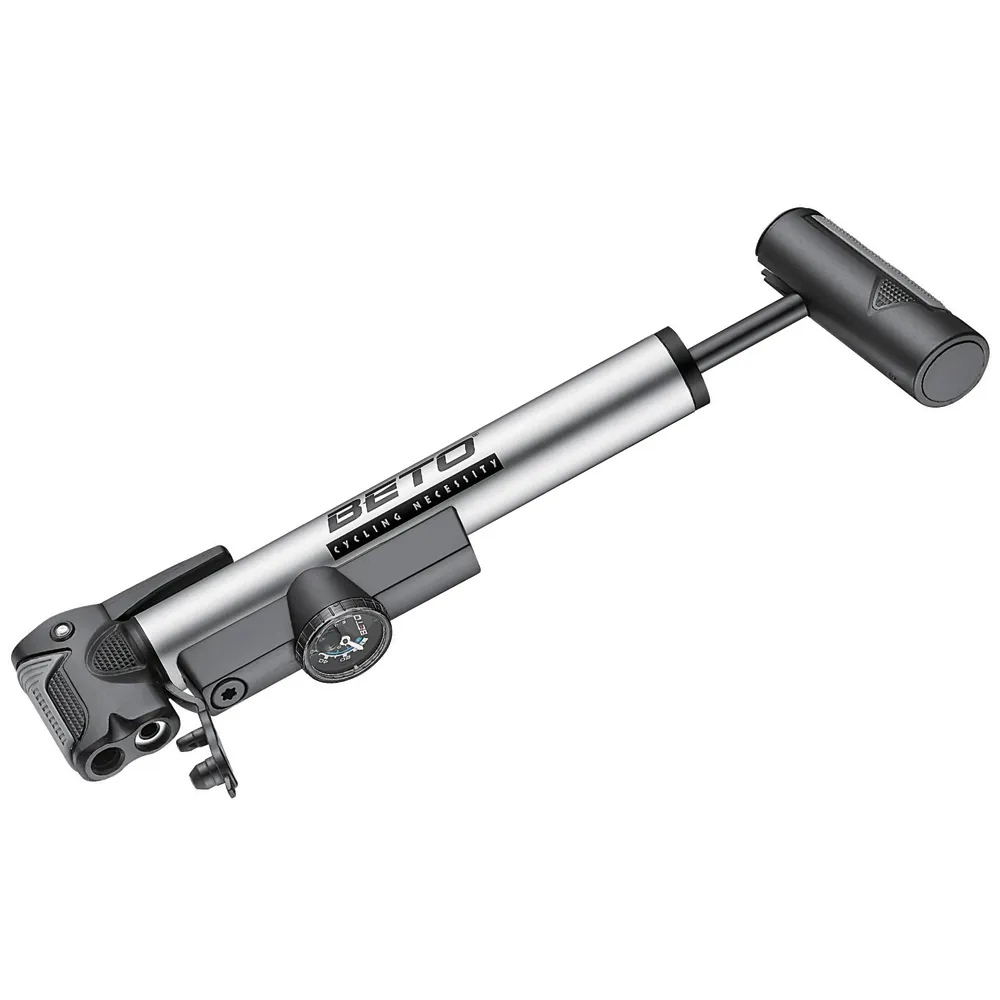 uPRISE Bikes Beto CLD036G OneWay THandle Alloy Mini Pump with Gauge | Price match, 365 day return s, 18-Month Warranty, Finance Available & Free UK Delivery