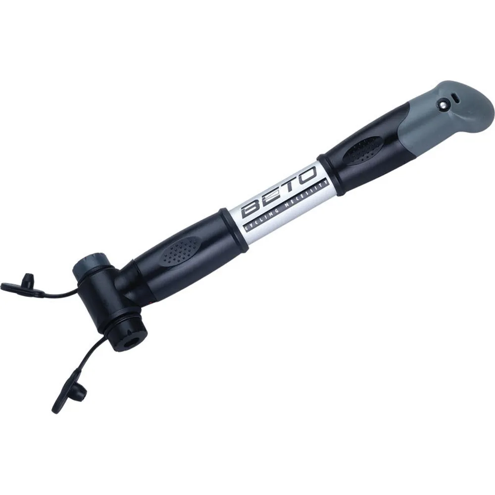 uPRISE Bikes Beto CMP001 Dual Head 2 Way Alloy Mini Pump - 100psi | Price match, 365 day return s, 18-Month Warranty, Finance Available & Free UK Delivery