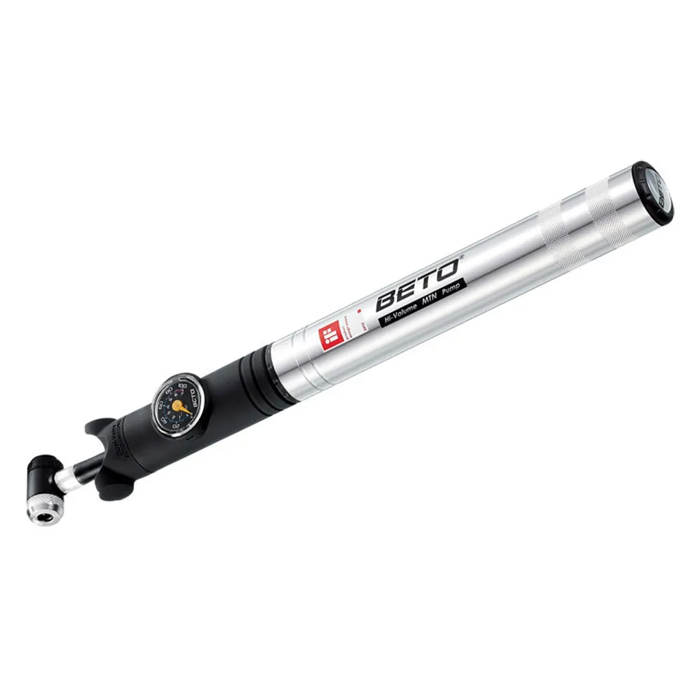 uPRISE Bikes Beto TH004AG OneWay Alloy Mini Pump with Gauge and Hose | Price match, 365 day return s, 18-Month Warranty, Finance Available & Free UK Delivery