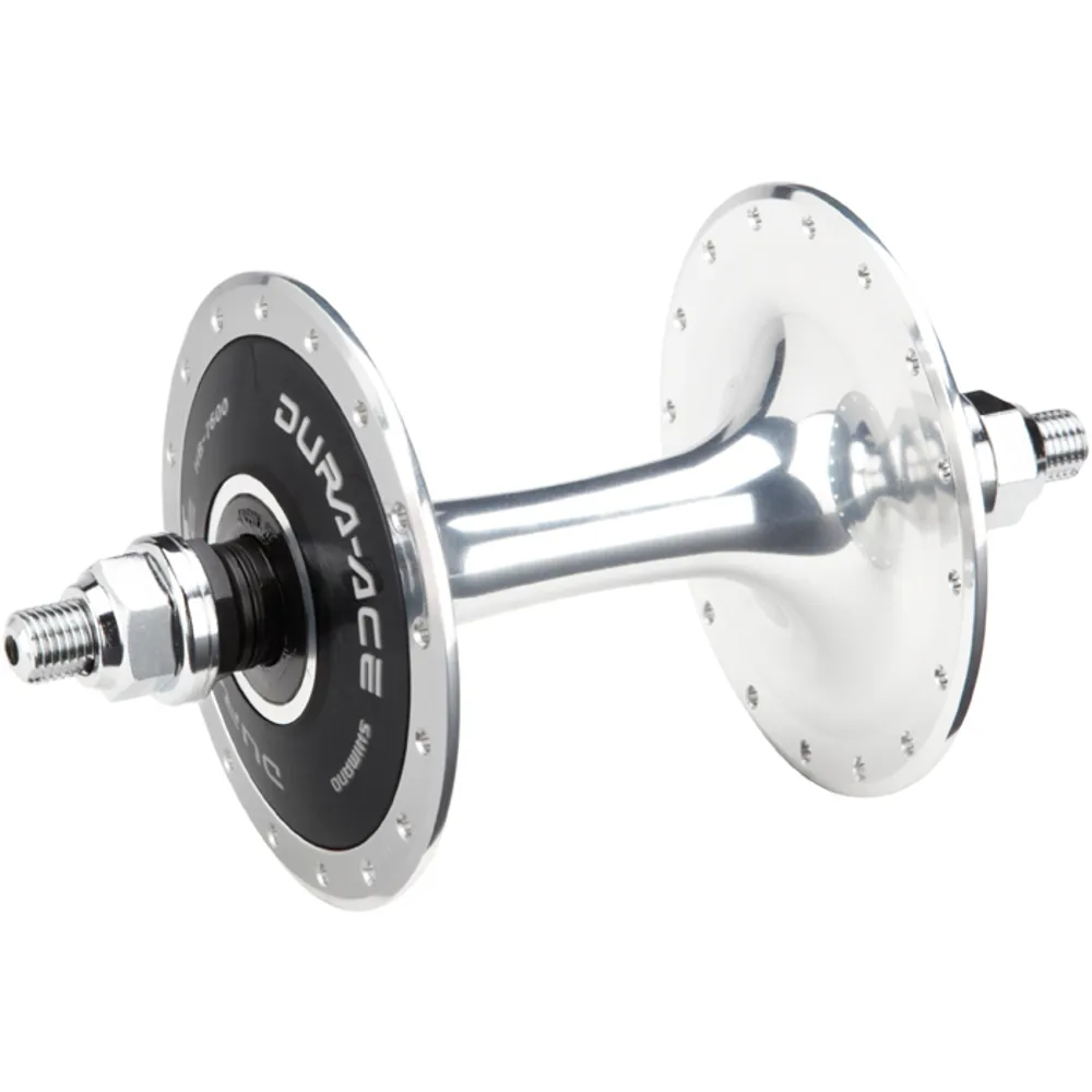 uPRISE Bikes Shimano 7600 Dura-Ace Large Flange Front Track Hub - Silver | Price match, 365 day returns, 18-Month Warranty, Finance Available & Free UK Delivery