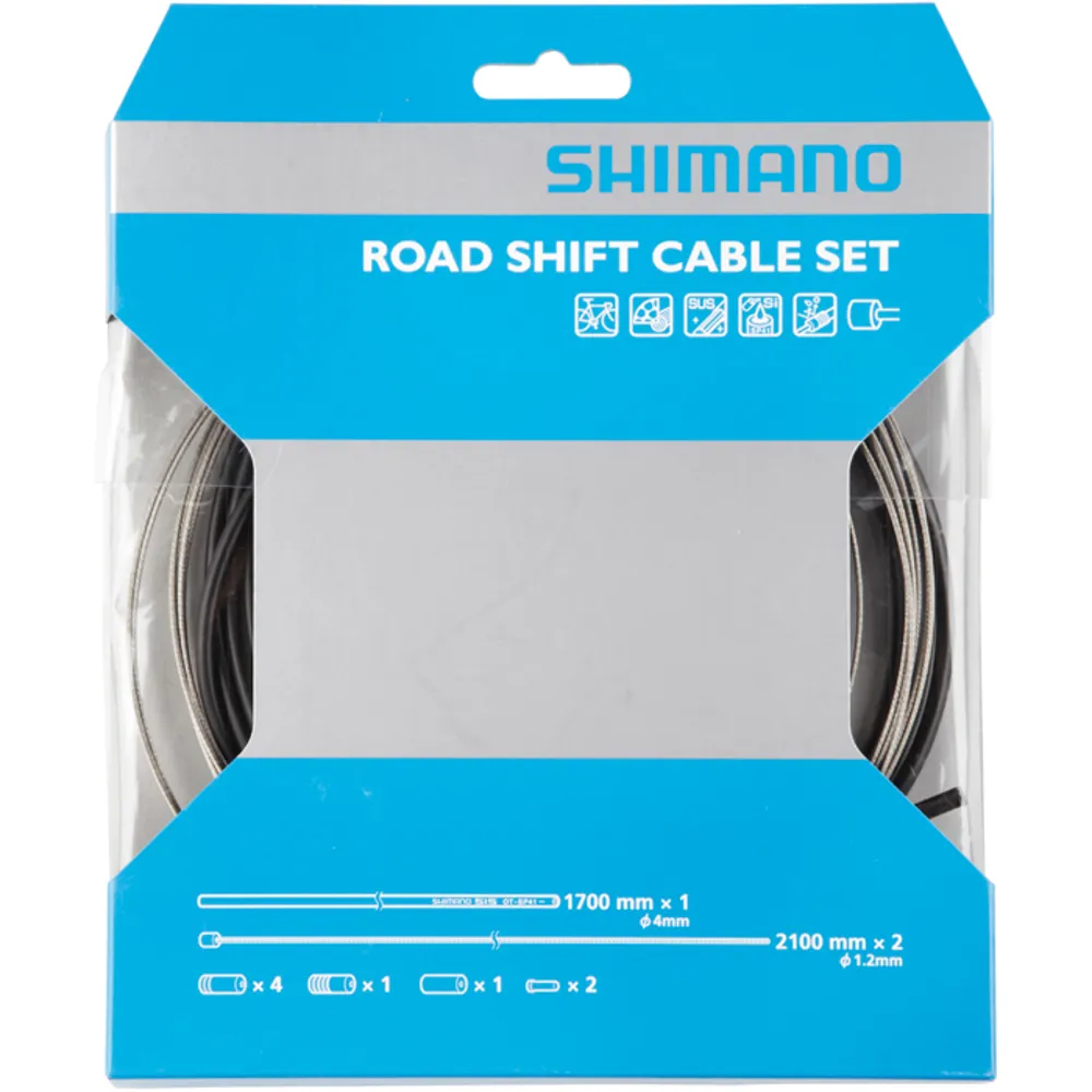 uPRISE Bikes Shimano Road Gear Cable Set With Stainless Steel Inner Wire - Black | Price match, 365 day return s, 18-Month Warranty, Finance Available & Free UK Delivery