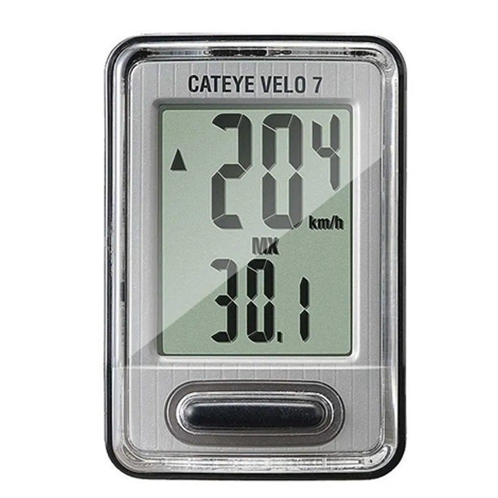 uPRISE Bikes Cateye Velo 7 Wired Computer - Grey | Price match, 365 day return s, 18-Month Warranty, Finance Available & Free UK Delivery