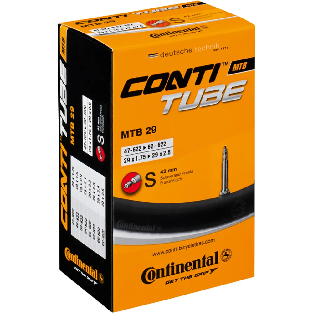 uPRISE Bikes Continental MTB 29er Inner Tube - 29 x 1.75 - 2.5 inch - Schrader | Price match, 365 day return s, 18-Month Warranty, Finance Available & Free UK Delivery