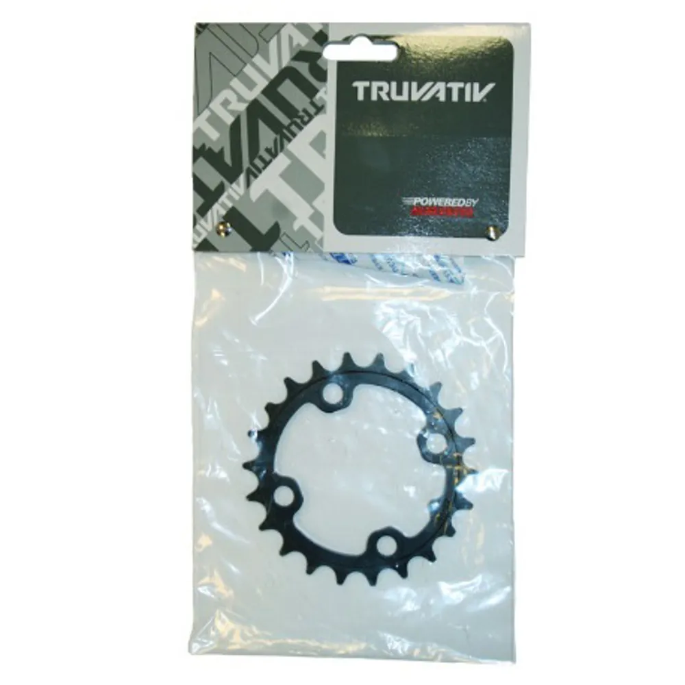 uPRISE Bikes Truvativ MTB 22T 4 Bolt 64mm BCD Chainring - Aluminium Black - 22T | Price match, 365 day return s, 18-Month Warranty, Finance Available & Free UK Delivery