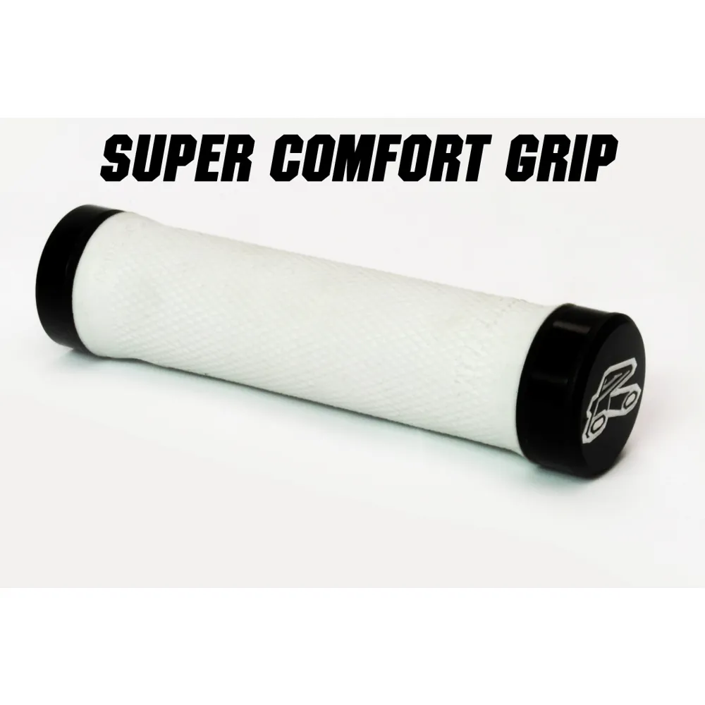 uPRISE Bikes Renthal Lock-On Grips - Off White - Super Soft Compound | Price match, 365 day return s, 18-Month Warranty, Finance Available & Free UK Delivery