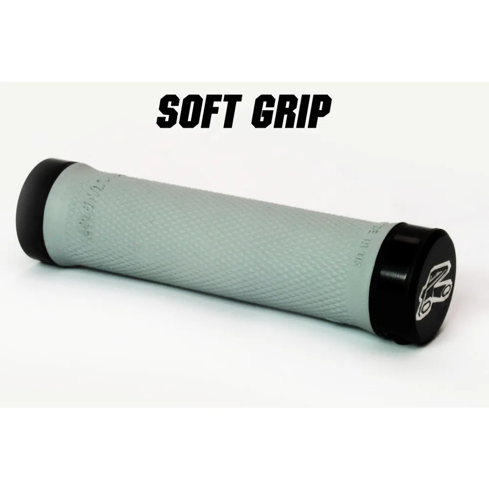 uPRISE Bikes Renthal Lock-On Grips - Light Grey - Soft Compound | Price match, 365 day return s, 18-Month Warranty, Finance Available & Free UK Delivery