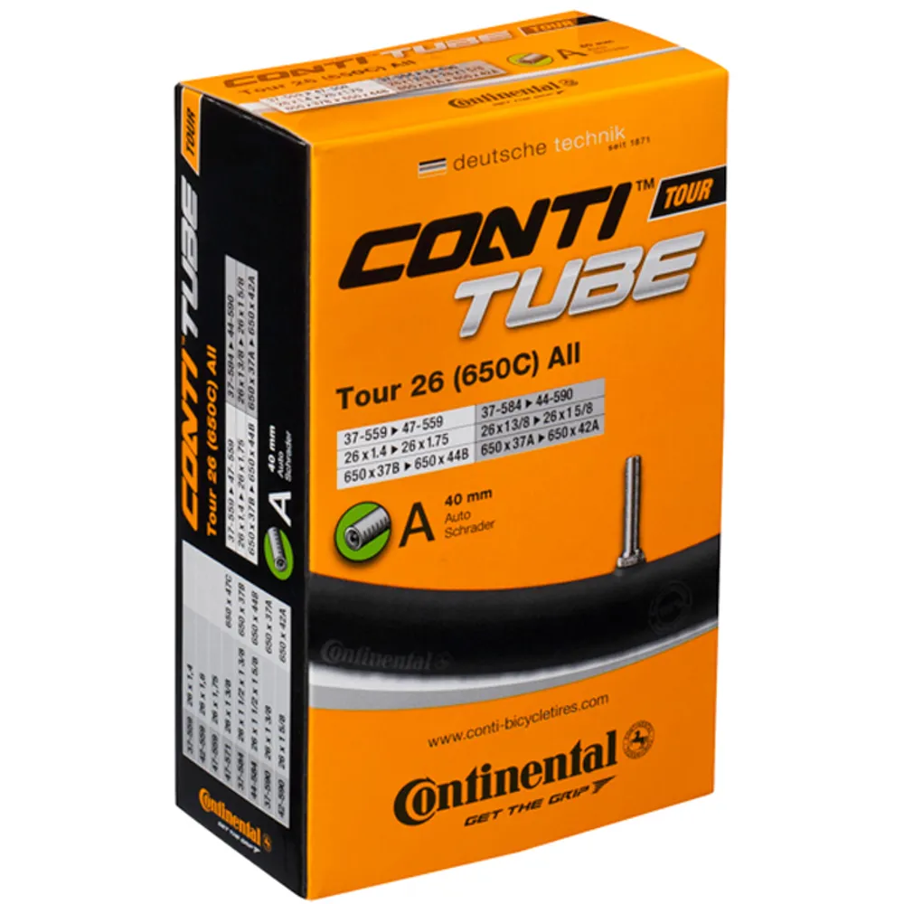 uPRISE Bikes Continental Tour 26 inch Inner Tube - 26 x 1.3-1.75 inch - Schrader | Price match, 365 day return s, 18-Month Warranty, Finance Available & Free UK Delivery