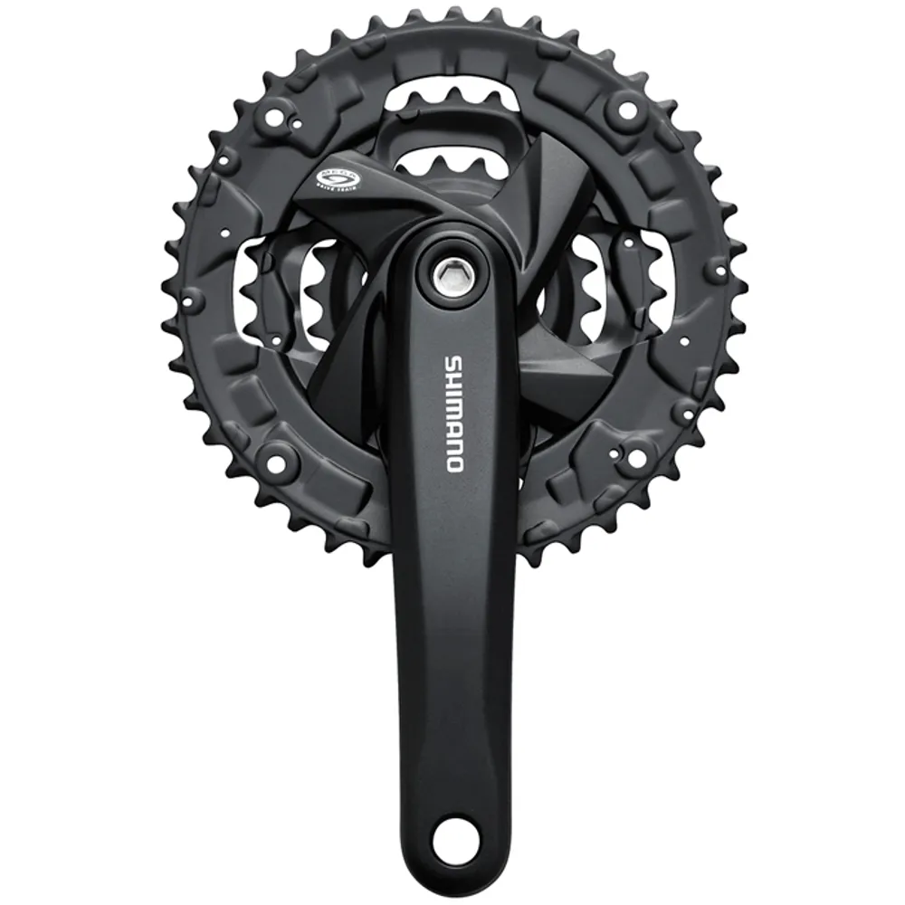 uPRISE Bikes Shimano FC-M371 Square Taper Chainset - Black | Price match, 365 day return s, 18-Month Warranty, Finance Available & Free UK Delivery
