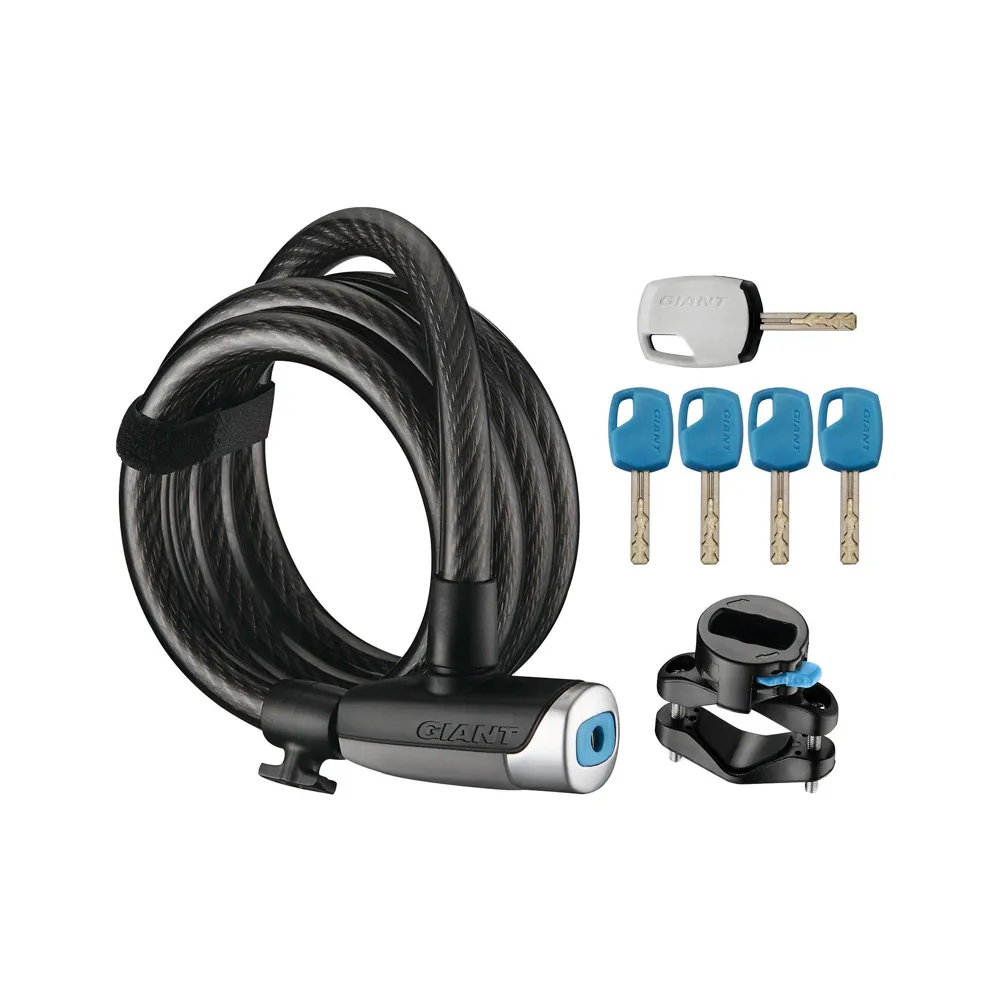 uPRISE Bikes Giant Surelock Flex Key Coil 12 Cable Lock - 12mm | Price match, 365 day return s, 18-Month Warranty, Finance Available & Free UK Delivery