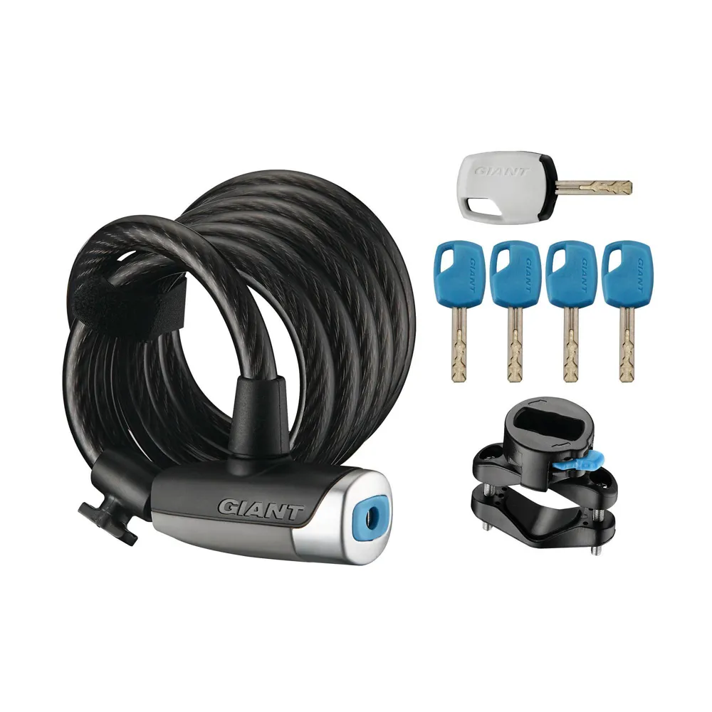 uPRISE Bikes Giant Surelock Flex Key Coil 15 Cable Lock - 15mm | Price match, 365 day returns, 18-Month Warranty, Finance Available & Free UK Delivery