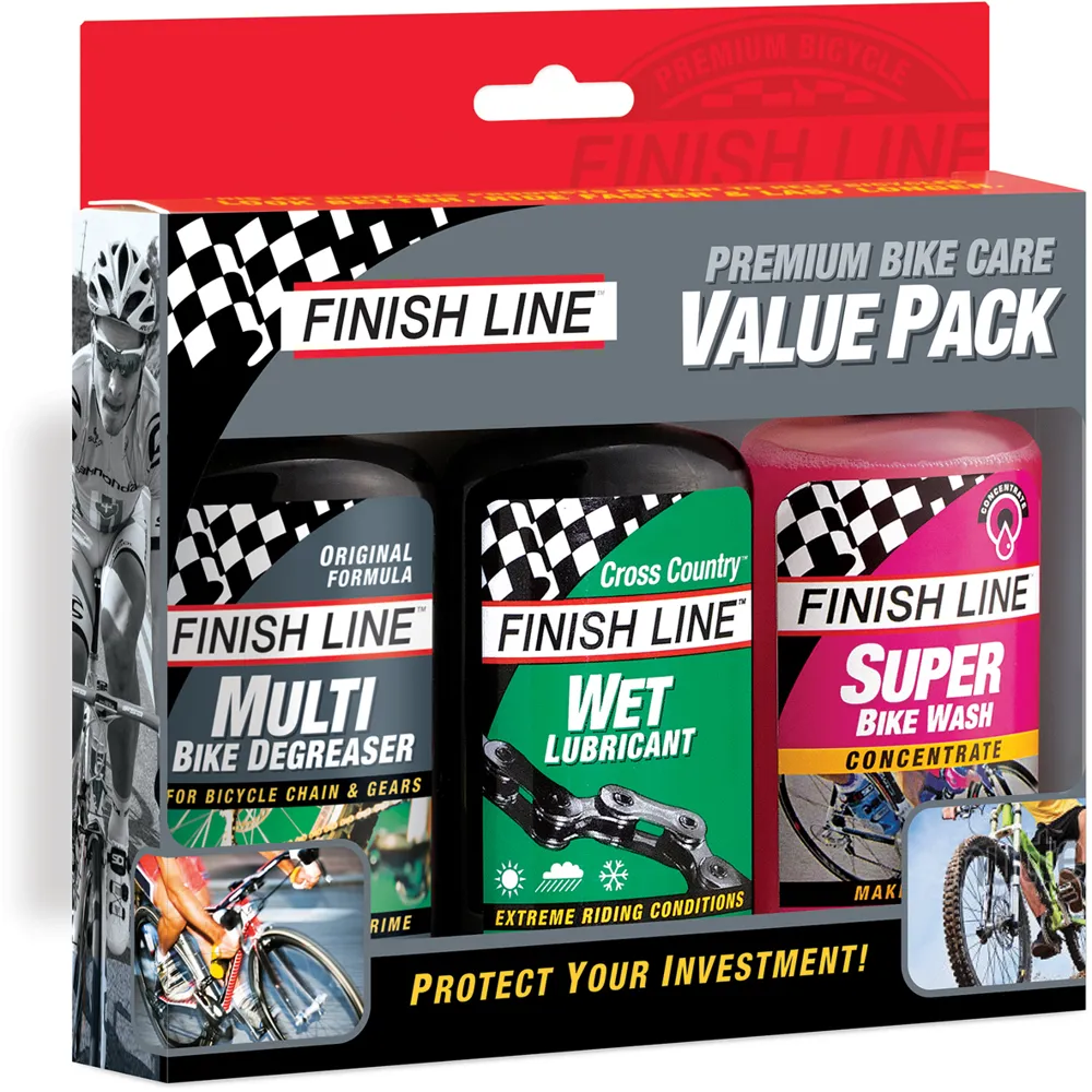 uPRISE Bikes Finish Line Bike Care Value Pack - 3 Pack | Price match, 365 day return s, 18-Month Warranty, Finance Available & Free UK Delivery
