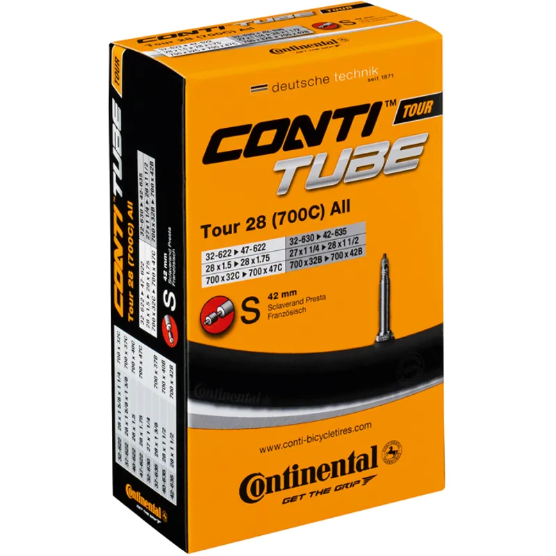Continental Tour 28 Light Inner Tube - 700 x 32-47c - Presta Valve