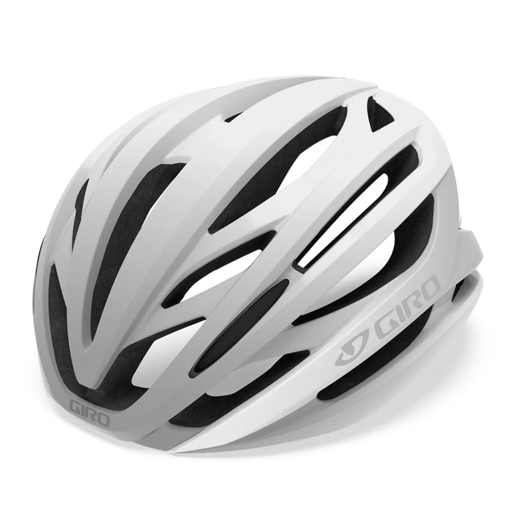 uPRISE Bikes Giro Syntax Road Helmet - White/Silver | Price match, 365 day returns, 18-Month Warranty, Finance Available & Free UK Delivery